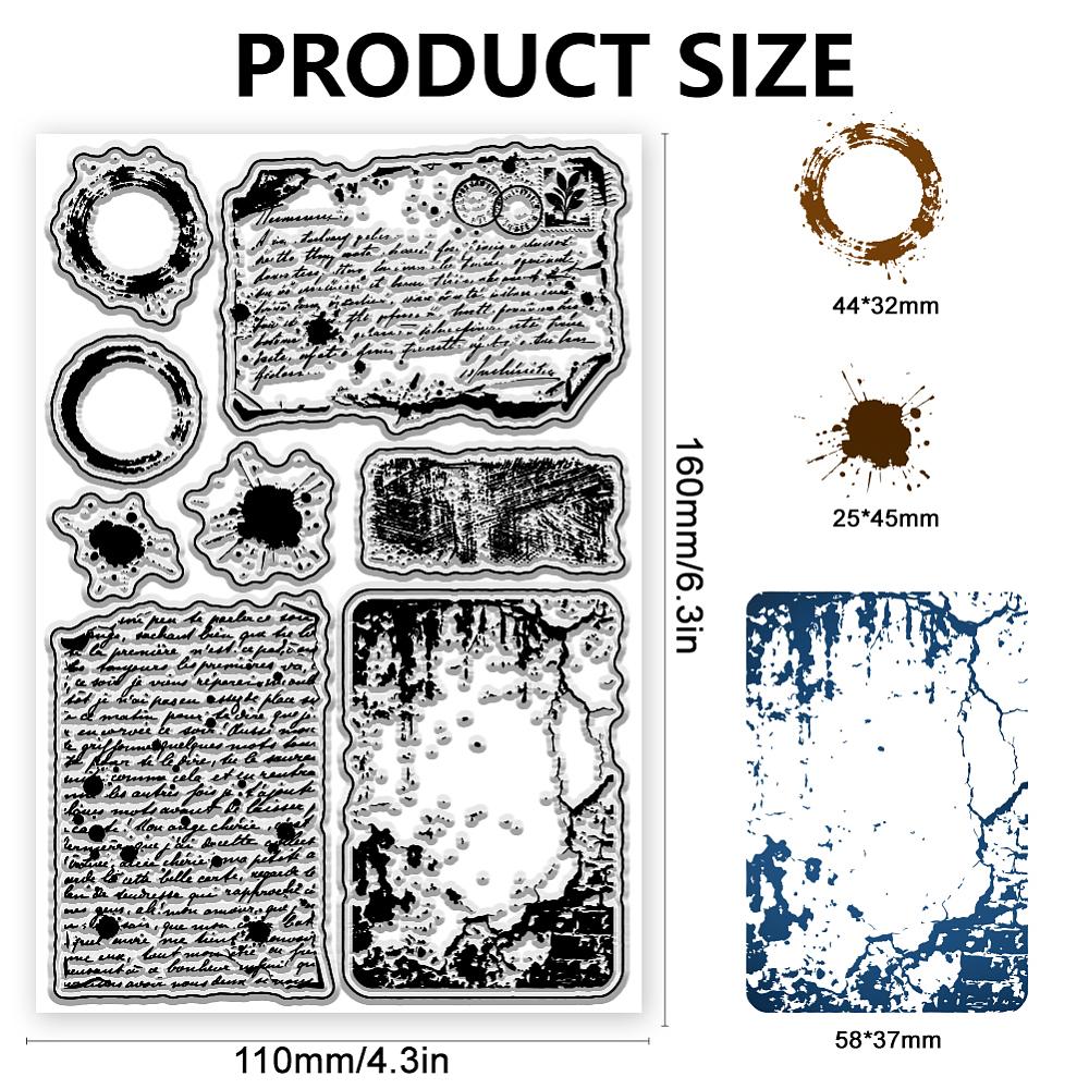 PVC Plastic Clear Stamps for DIY Scrapbooking Photo Album Decorative Cards Making Animals 160x110mm