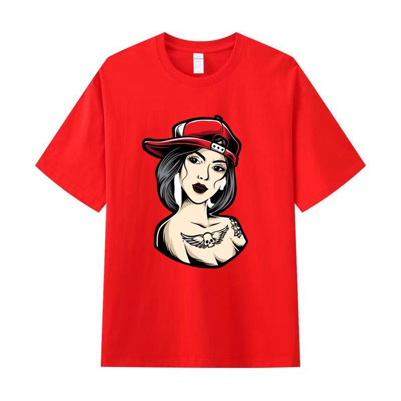 Летняя мужская футболка высокого качества из хлопка с короткими рукавами и принтом, женская футболка, модная спортивная рубашка, повседневный топ для бега