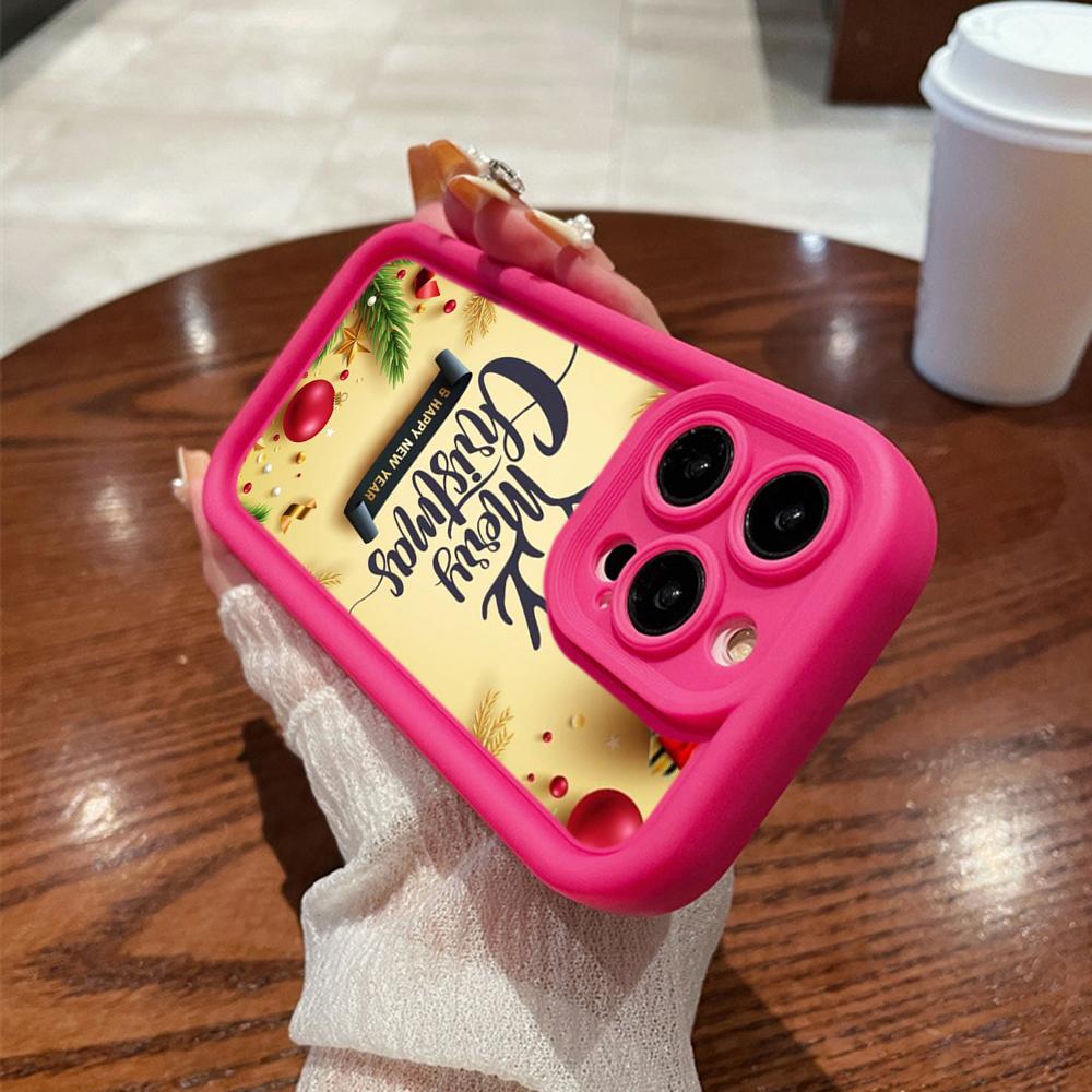 N118 Новогодний Веселый Рождественский дизайн Мягкие чехлы для телефонов Angel Eyes для iPhone 16 15 14 13 11 Pro Max 8 7 6s Plus 12 mini XR XS Max SE Противоударный чехол