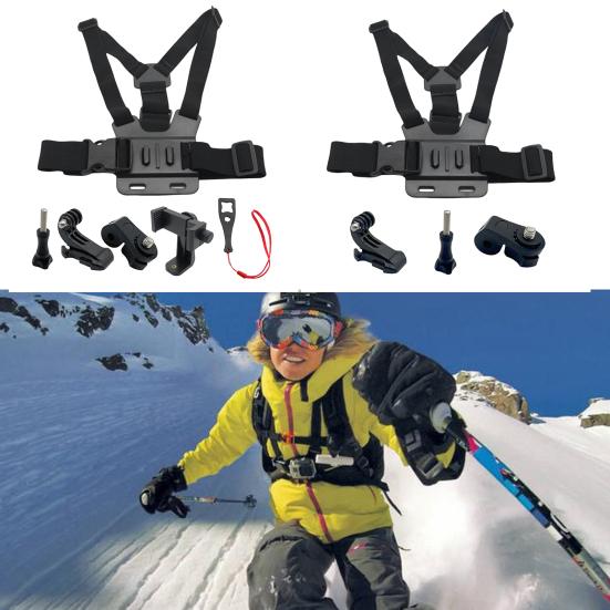 Phone Mount Holder Chest Strap Action Camera Bracket Adjustable Easy To Install 360-Degree Rotation Phone Clip Chest Strap Kit