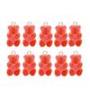 10pcs Resin Candy Color Bear Charms Pendant Beads for Necklace Bracelet Jewelry Making
