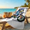 Bluey Customize Text Beach Towel Soft Durable Quick-Dry Ideal for Travel Outdoor Swim Pool Yoga Surf Camping Hiking Gym Gift Holiday