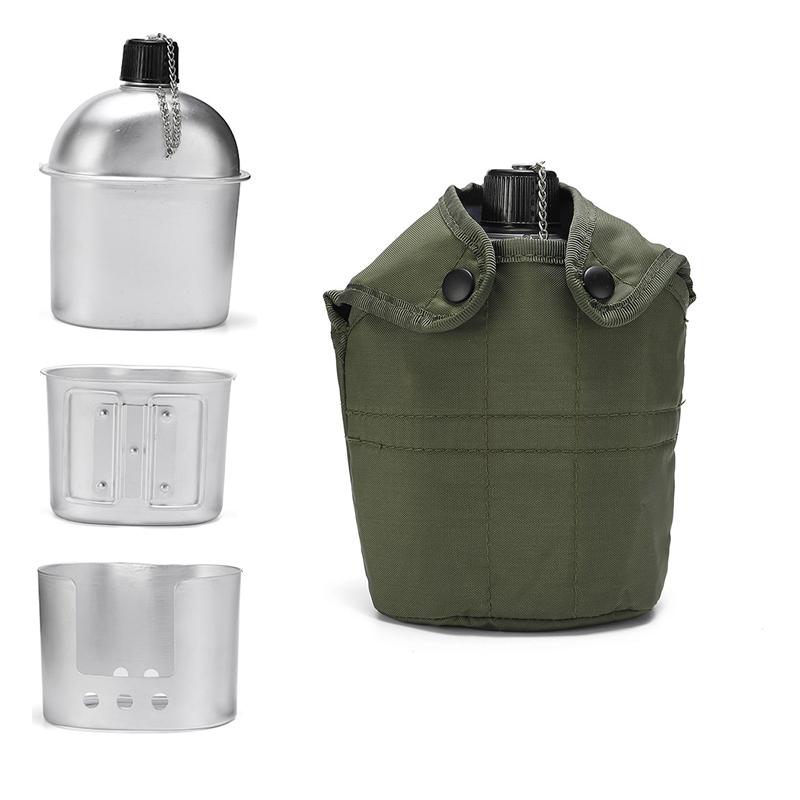 Набор посуды из 3 предметов, ультра-легкая алюминиевая военная чашка для столовой, набор дровяной печи с чехлом для кемпинга, пешего туризма, альпинизма