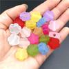 For Plum Flower DIY Flower Shape Frosted Spaced Beads 10pcs 15mm Hair Jewelry Jewelry Making Necklace Bracelet Accessories Transparent Acrylic
