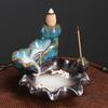 1pc, Lotus Backflow Incense Burner Incense Stick Holder Ceramic Incense Burner Holder, Home Decor, Room Decor (Without Incense)