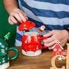 Керамическая кофейная чашка, рождественская елка, кружка, офис, симпатичные кофейные чашки и кружки, парные принадлежности, рождественский подарок, кружка, многоразовая, прочная