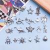 20-Piece Mixed Animal Alloy Pendant Set: Spider, Dinosaur, & More