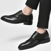 Brogue Дышащие мужские универсальные сетчатые повседневные кожаные туфли для свадьбы, вечеринки, офиса, бизнеса Высококачественные мужские прогулочные туфли