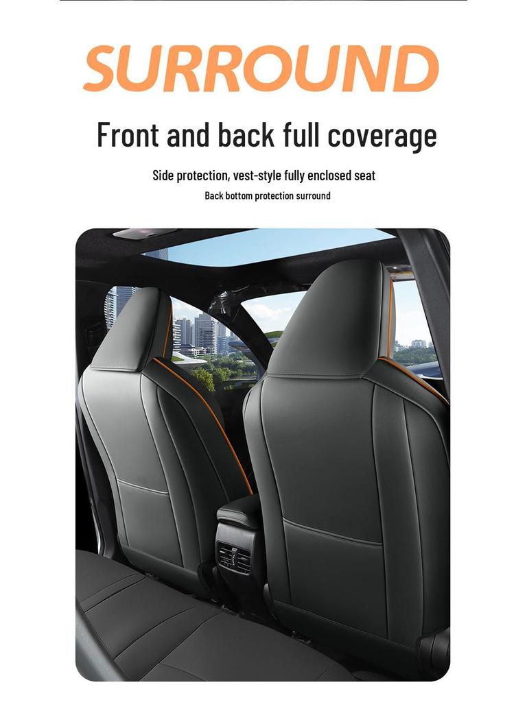 Чехлы на сиденья Toyota Corolla Ruifang: Универсальная, для круглогодичного использования, подходит для 26 моделей, полностью закрытый салон, чехлы на сиденья и коврик.