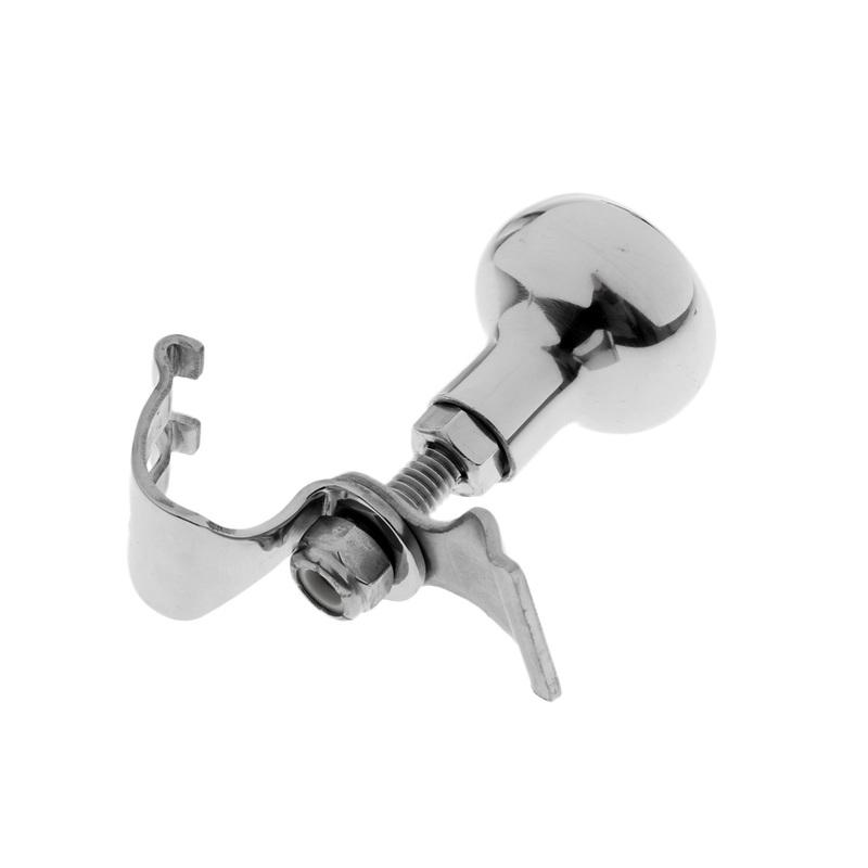 316 Stainless Steel 60mm Long Marine Sport Boat Steering Wheel Turning/Control Knob + Spanner