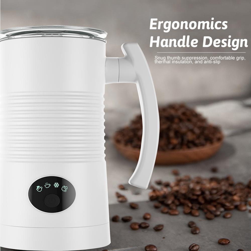 Вспениватель молока 4 в 1 Пеногенератор для горячей и холодной воды, 400 Вт, нержавеющая сталь, антипригарное покрытие, 11,84 унций/350 мл