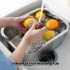 1 Pack Portable 10L Dishwashing Basin Large Stainless Steel Vegetable Washing Basin Multi Purpose Kitchen Sink Dishwashing Basin