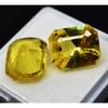 Natural SAPPHIRE Certified Loose Gemstone 20 Ct Yellow Color Emerald Shape Pair