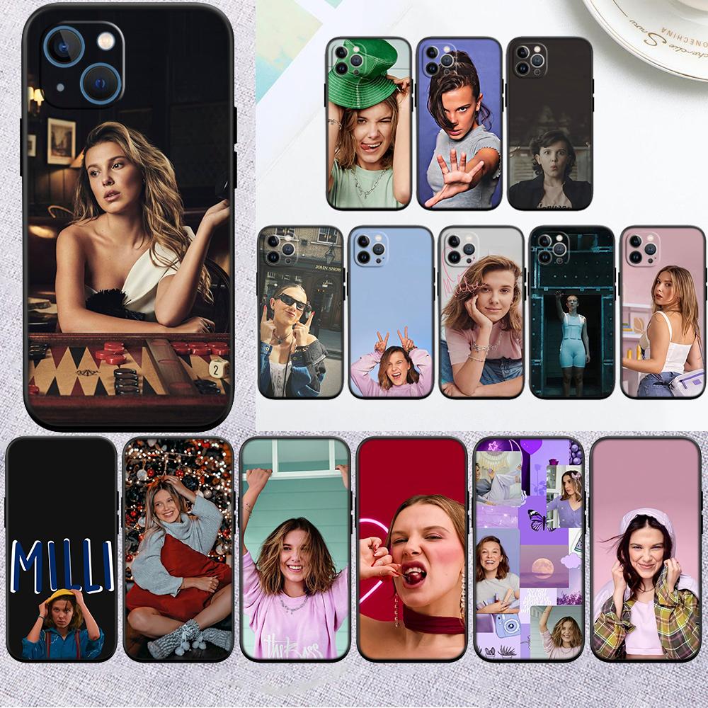 Millie Bobby Brown New High-End Cover Phone Case for iPhone 16 15 14 13 Pro Max Plus Mini