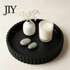 Jewelry Organizer Tray Round Decorative for Coffee, Dining Table, Countertop, 3D Printed Scalloped Aromatherapy Storage Edge Serving Farmhouse,