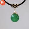 Привет Подвески Зеленый Бусина Кулон Ожерелье Тибетского Серебра Цвет Чокер Цепи Женские Подарки
