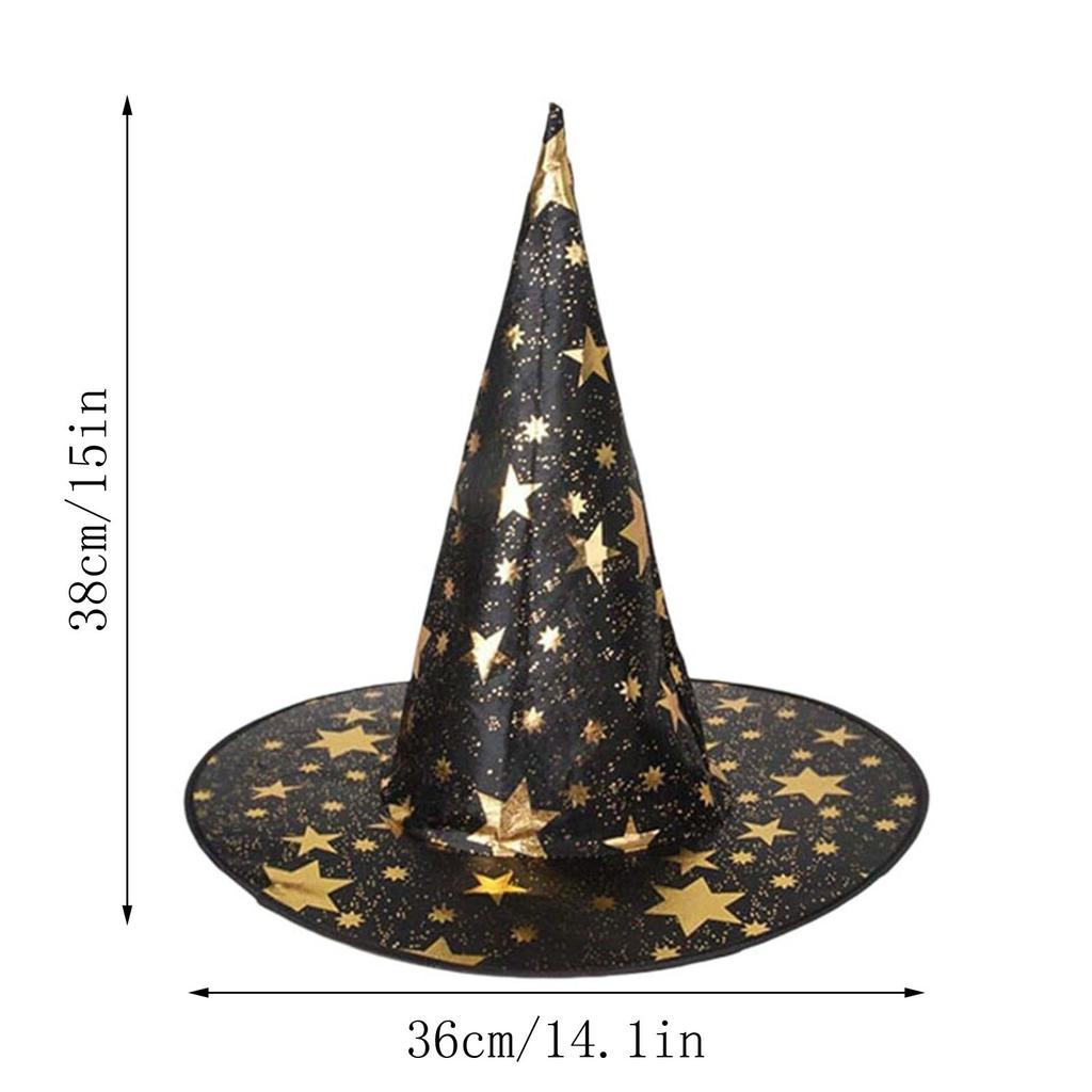 Хэллоуин Шляпа Детская Взрослая Маскарадный Наряд Маг Бронзовая Колдовская Шляпа Пентаграмма Вечеринка Хэллоуин Ведьма Сувенир 2025