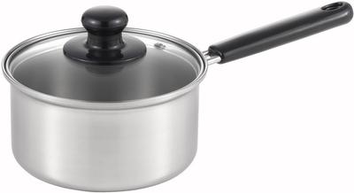 Yoshikawa Cook Look Basic кастрюля для одной руки 16 см 1,8 л для стационарных и газовых плит стеклянная крышка нержавеющая сталь Tsubame-Sanjo сделано в Японии SJ3770