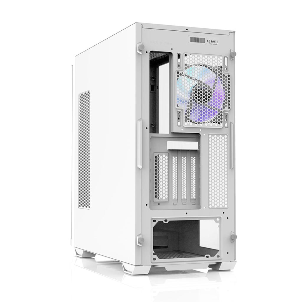 ZALMAN Z10 DUO WHITE 120mm Mid Tower ATX PC Case with 4 ARGB GPU Vertical and RGB Controller CS8759 Fans, Unit,