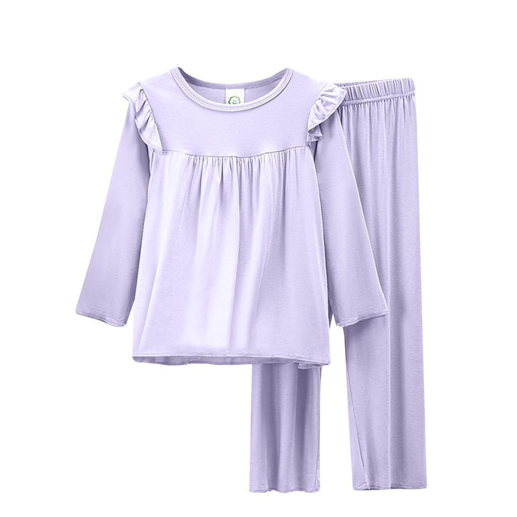 Пижамы для девочек с длинными рукавами Домашняя одежда Стиль «родитель-ребенок» Одежда с кондиционером