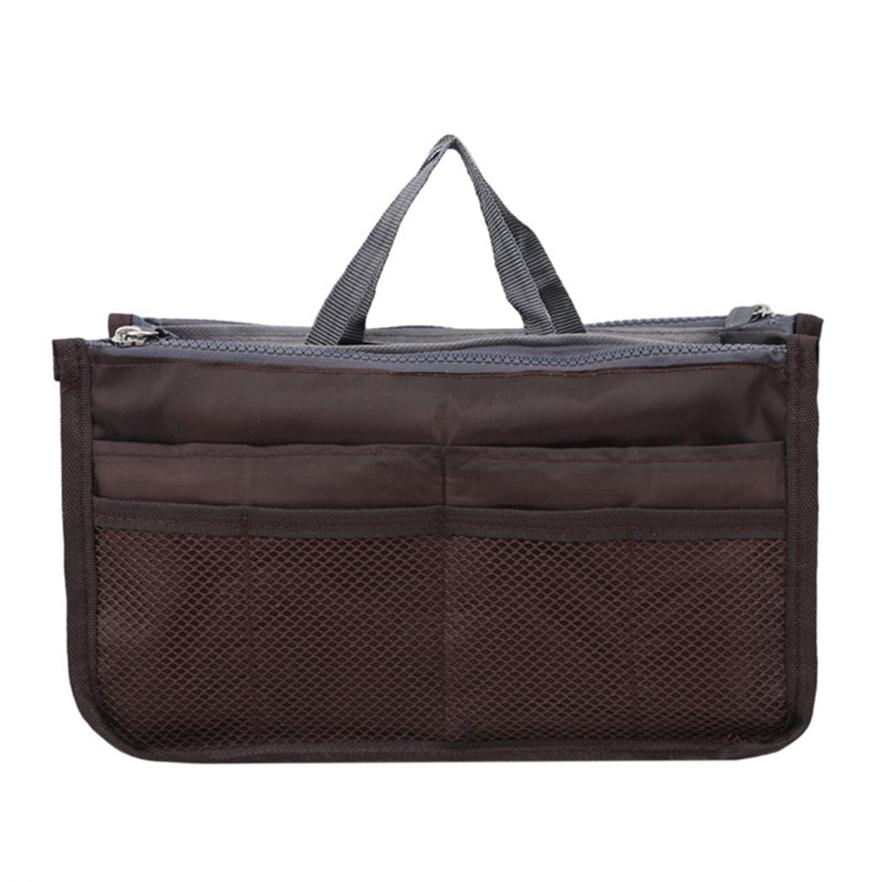 Женская сумочка, нейлоновый двойной органайзер, вставка, косметичка