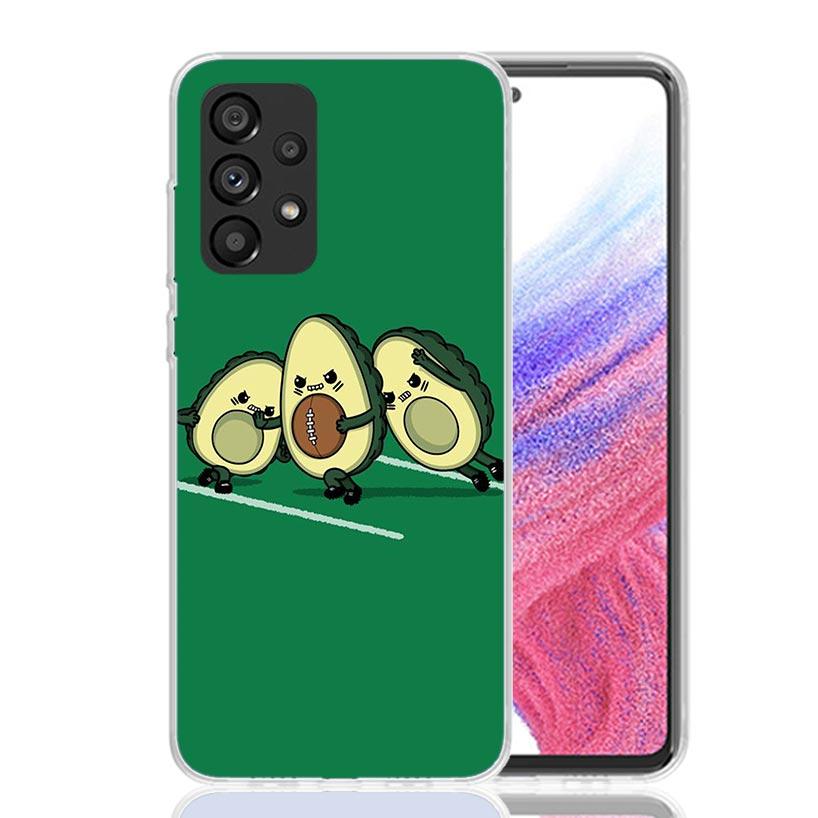 Cartoon Fruit Avocado Phone Case For Samsung Galaxy A13 A14 A15 A16 A53 A54 A55 A56 A33 A34 A35 A36 A23 A24 A25 A26 A05S A04S A1