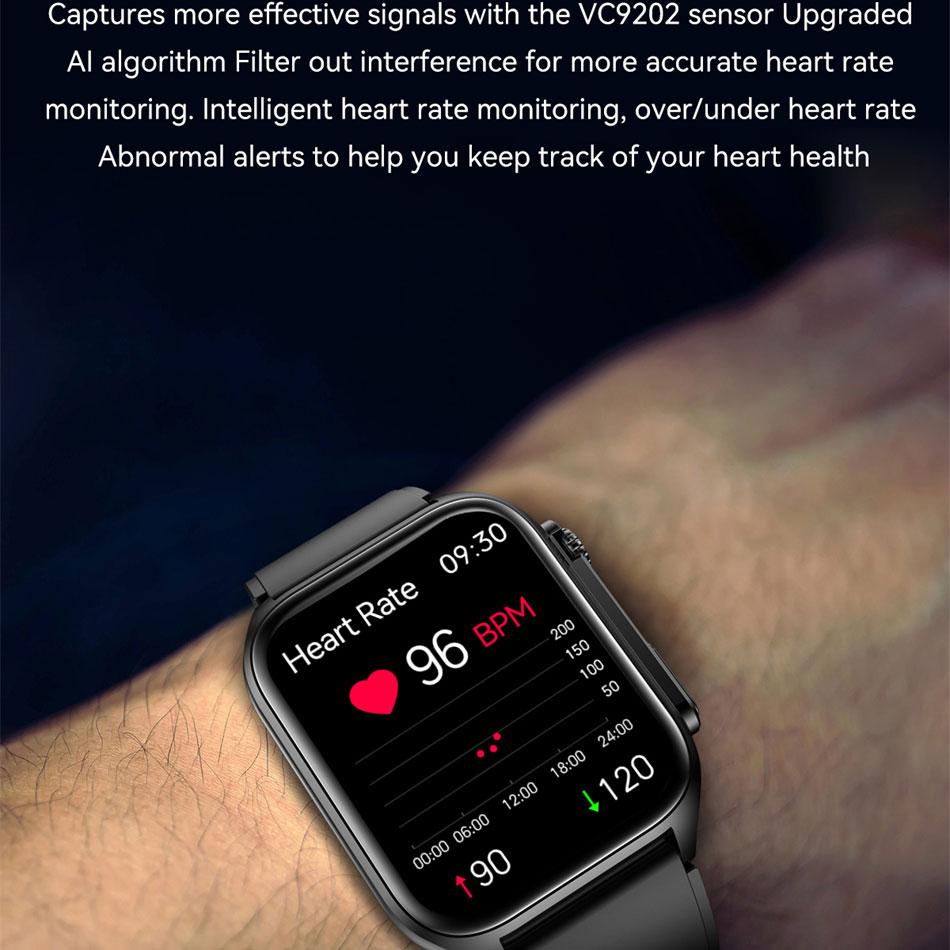 2024 Новый Bluetooth Звонок Мониторинг Сна ЭКГ+ПГГ Смарт-Часы Мужчины Частота Пульса Артериальное Давление Кислород Температура Тела IP67 Смарт-Часы