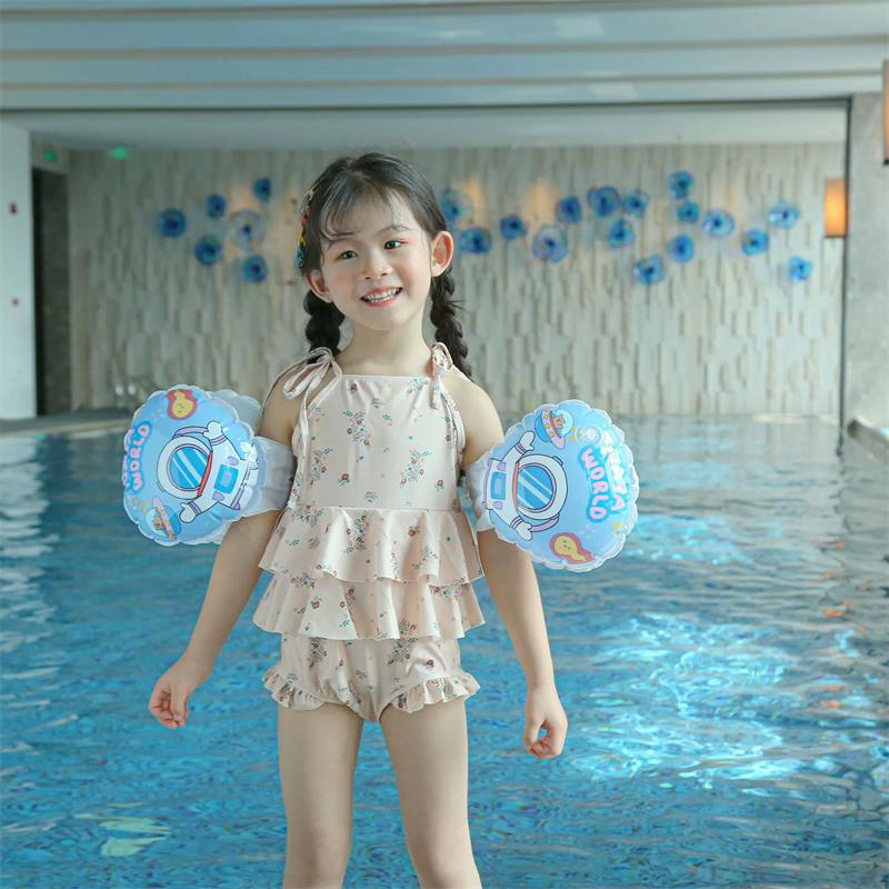 Swimming Accessories Cute Kids Swimming Arm Rings Water Sleeve Thick Buoyant Double Airbag Water Sport Child Swimming Equipment