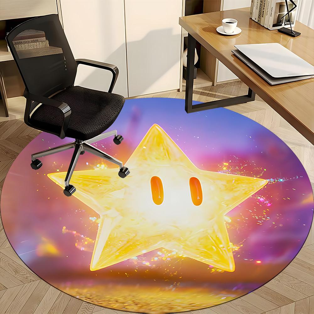 1pc Golden Star Chair Carpet for Office, Soft Flannel Throw Mat, Perfect for Office,Holiday Party Decoration Choice yy251113061