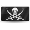 Black Cat Eyes Watching Front License Plate Aluminum Decorative License Plates Funny Metal Car Plate 6"X12" Novelty Vanity Tag Cover With 4 Holes Car