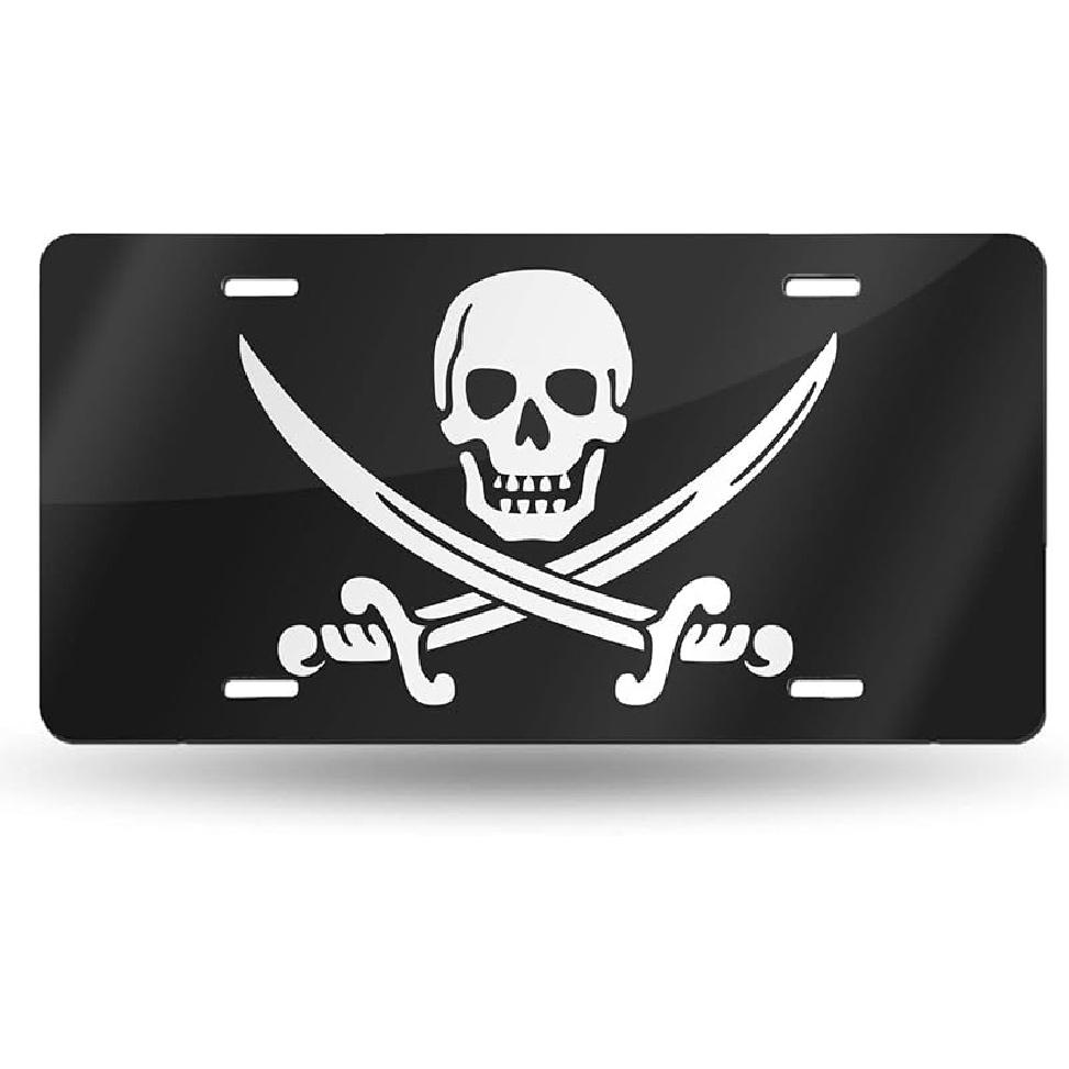 Black Cat Eyes Watching Front License Plate Aluminum Decorative License Plates Funny Metal Car Plate 6"X12" Novelty Vanity Tag Cover With 4 Holes Car