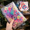 100Pcs Colorful Hair Ties Gentle Towel Ring Material Elastic Bands Hair Rings Styling Lightweight Versatile Accessories