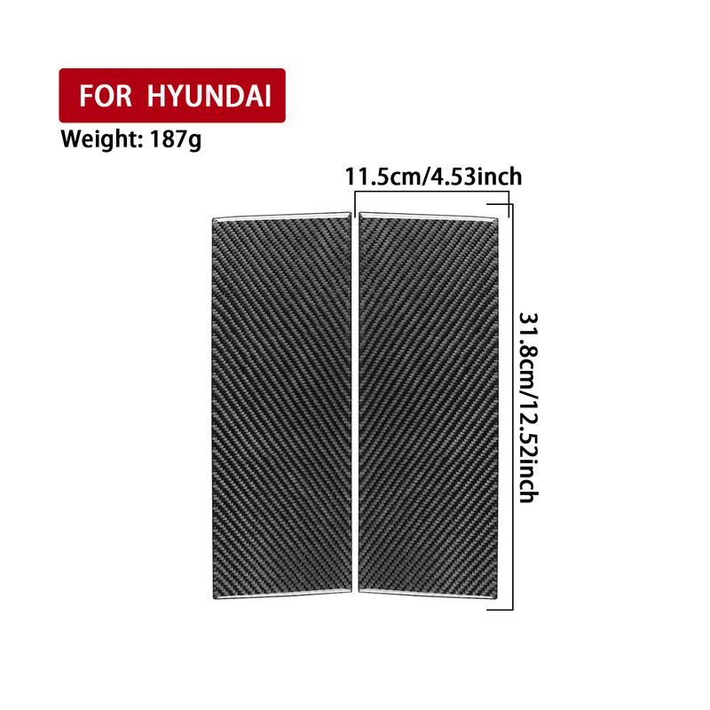 For Hyundai Genesis Coupe 2013-2016 Real Carbon Fiber Stickers Door B-pillar Panel Cover Car Accessories Interior decorative