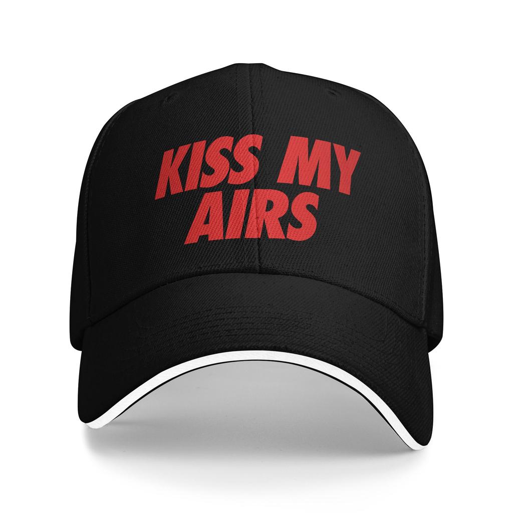 Custom Fashion Kiss My Airs Baseball Cap for WoUnisex Unisex Adjustable Dad Hat Sun Protection Snapback Hats