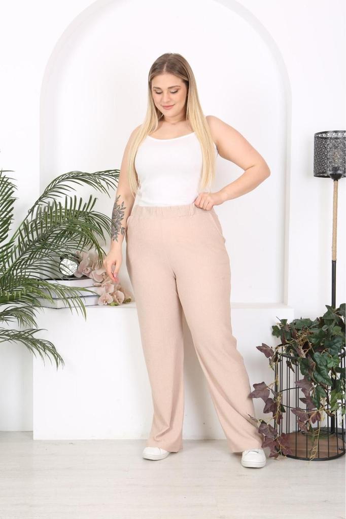 Женские брюки больших размеров, черные свободные брюки из ткани с рюшами