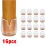 16/24Pcs Silicone Table Chair Leg Mat with Felt Non-slip Floor Desk Rubber Feet Pad Protection Bottom Cover Cap Woodfloor Protector