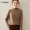 Fanzhen Women's Thick Cashmere Blend Half-High Collar Sweater