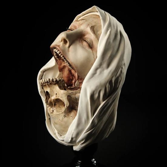 Украшение статуи Хэллоуина, долговечная реалистичная жуткая скульптура, устойчивая к атмосферным воздействиям, нетоксичная садовая декорация, реквизит для вечеринки в честь Хэллоуина, ежедневный показ