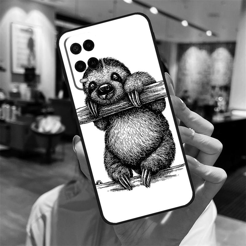 Милый Кавайный Чехол с Лицом Ленивца Для Oppo A17 A77 A80 A40 A60 A98 A78 A18 A38 A58 A16 A76 A96 A74 A94 A54 A57S A15