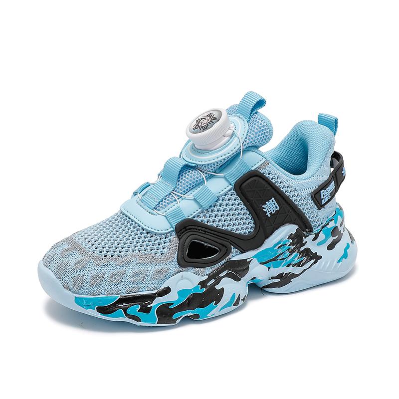 28-39 Children's Large Lightweight Breathable Fashionable Velcro Casual Running Sneakers for Kids