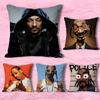 Наволочки для подушек с изображением рэпера S-Snoops-S Dogg для спальни, гостиной, дивана, домашнего декора. Полиэстеровая наволочка на молнии