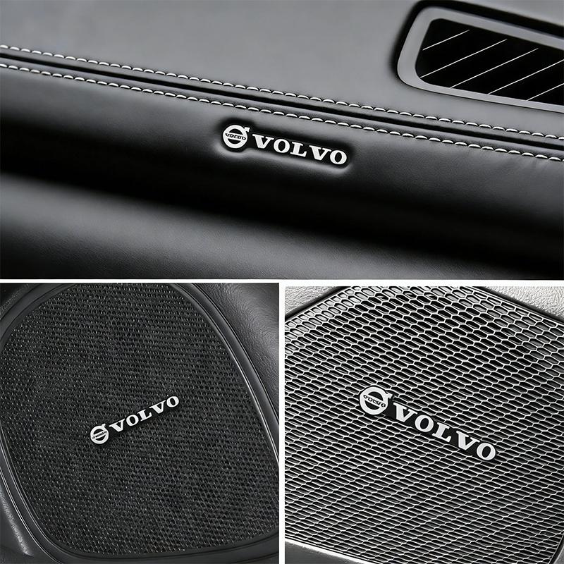 4/10pcs Car Audio Decorate 3D Aluminum Badge Emblem Sticker For Volvo S60 S90 XC40 XC60 XC90 V60 V90 C40 Accessories Car Styling
