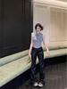 Весна/Лето 2025 Гонконгский Стиль Острая Девушка 3D Цветочный Ажурный Укороченный Узкий Жилет Модный Трикотаж
