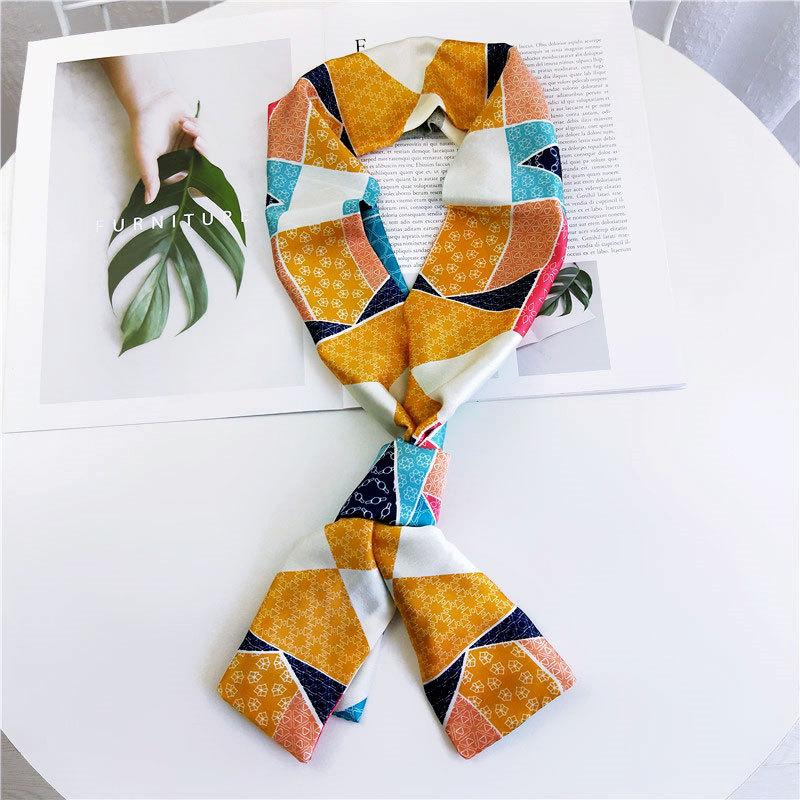 New Scarves Silk Scarves Women'S Spring And Autumn Season Long Decorative Professional Scarves Summer Thin Styles Paired With Shirts Stylish