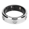 Smart Ring with Inlaid Rhinestone IP68 Water Proof Fitness Tracker Bluetooth Photo Taking Multiple Sports Modes Silver