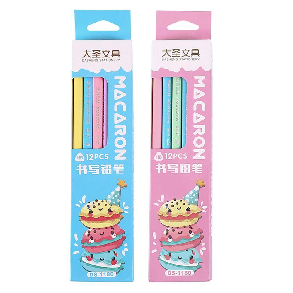 12Pcs Stationery HB Pencil Smooth Writing Painting Pencil Durable Sketch Pencil Office