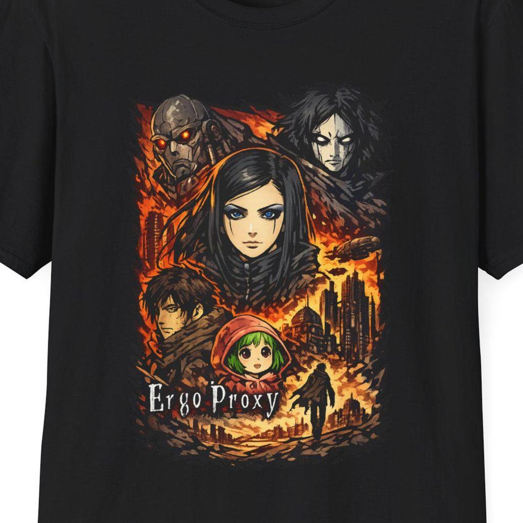 Постер в стиле Ergo Proxy Унисекс хлопковая футболка с круглым вырезом и детская футболка