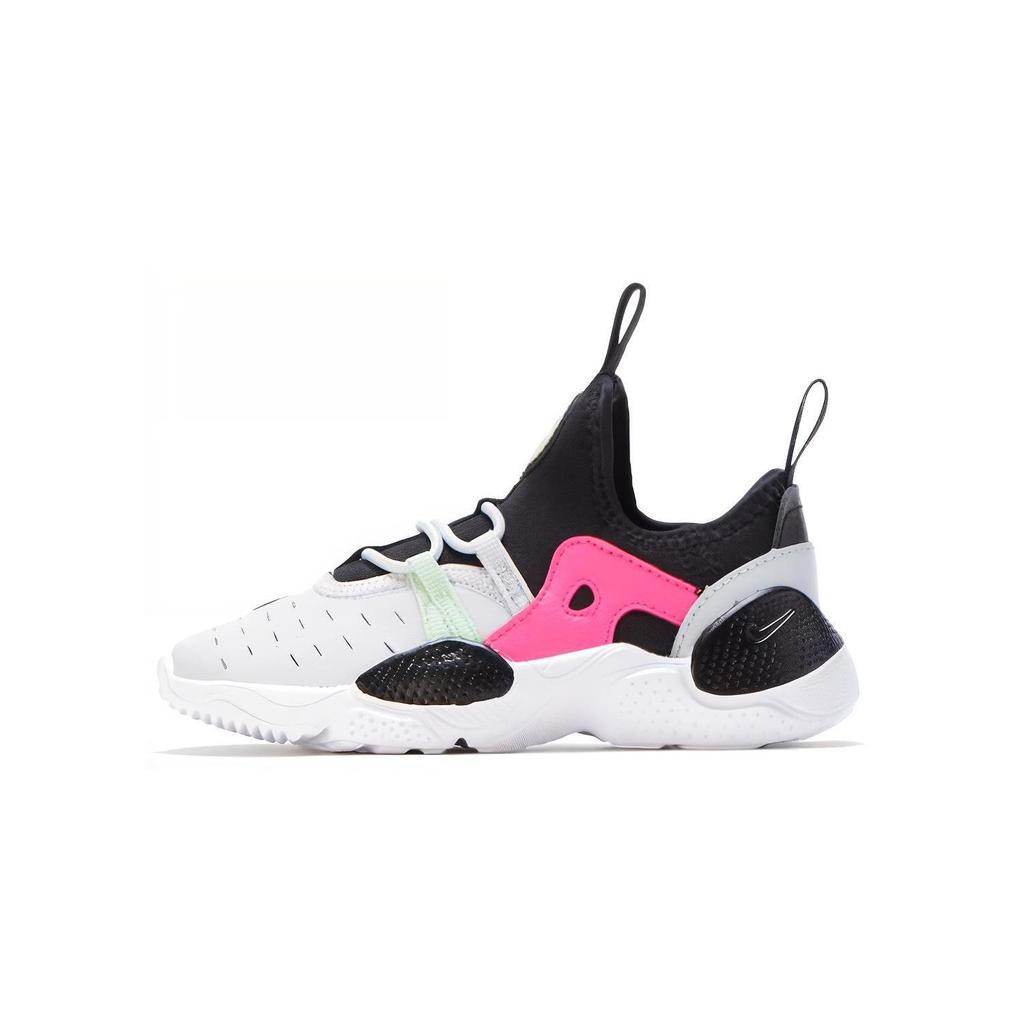 Nike Huarache E.D.G.E Нескользящая Амортизация Легкие Низкие Детские Кроссовки Черный Серый Розовый Для Младенцев И Малышей AQ2433-002