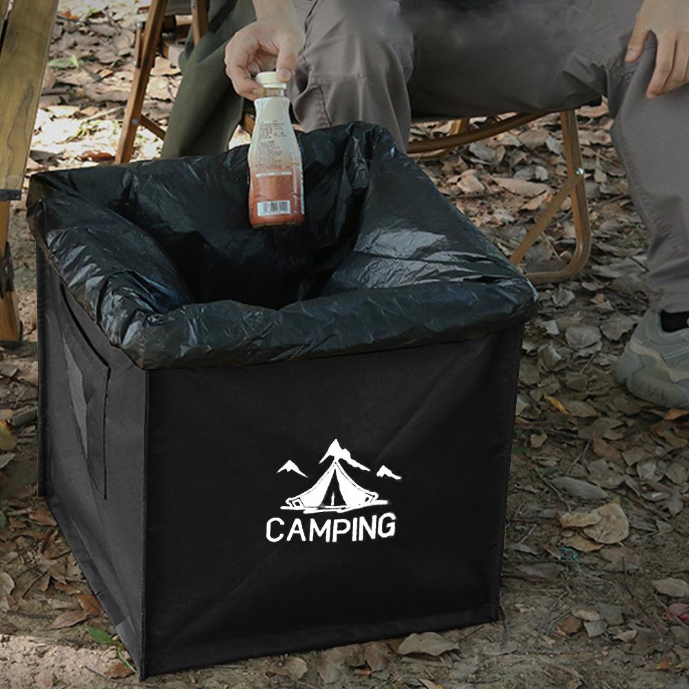 60 л складная корзина для грязной одежды портативный садовый мешок для мусора многоразовый мусорный бак для кемпинга с ручкой для барбекю, пикника, пешего туризма