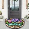 2D Floral Printed Door MATS, Corridor Carpet MATS, Absorbent Crystal Velvet Carpets, Suitable for Bathrooms, Doorways, and Bedrooms
